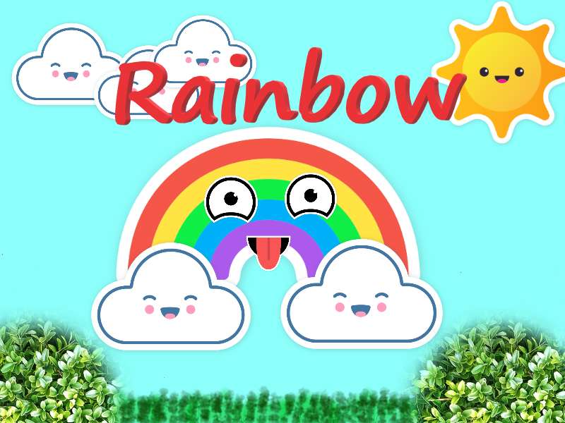 Rainbow and sun. puzzle online