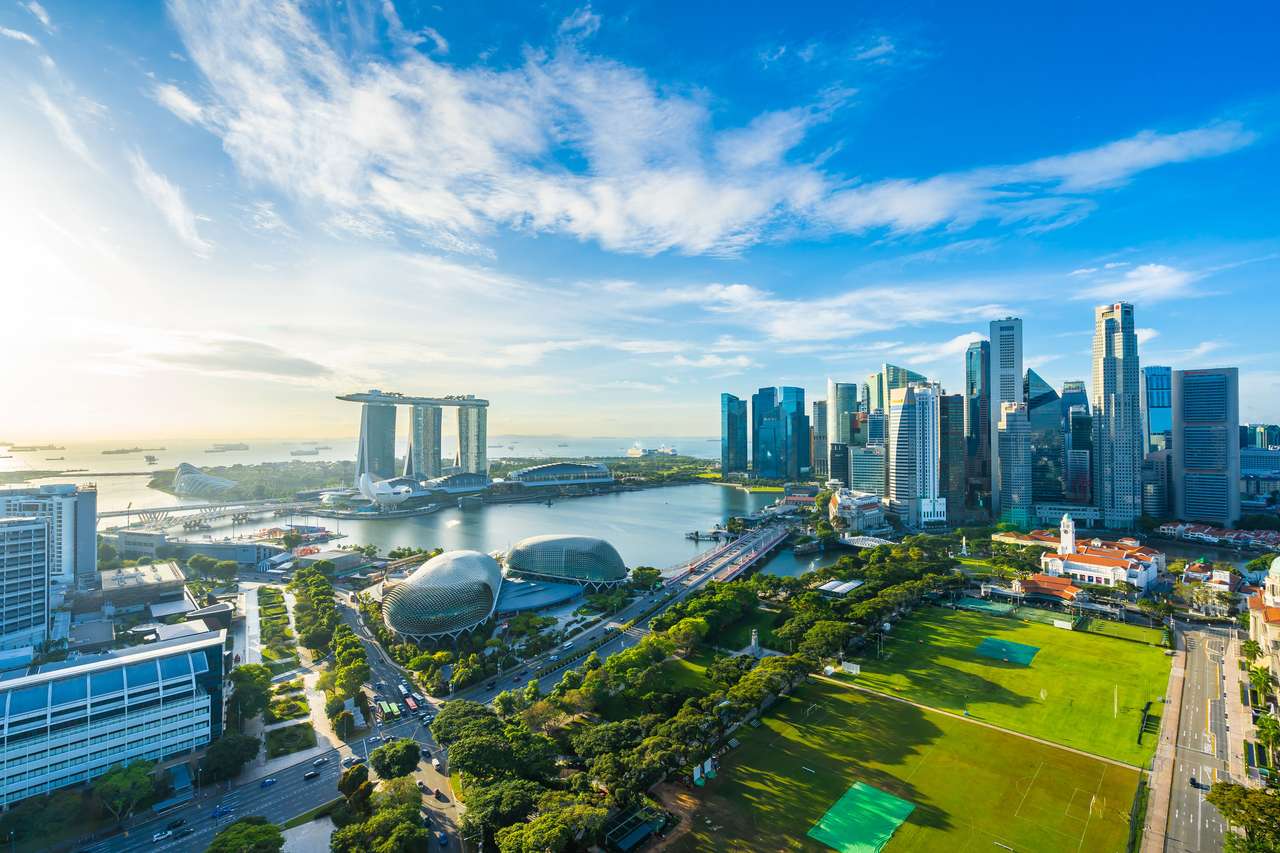 Panoramę miasta Singapur puzzle online