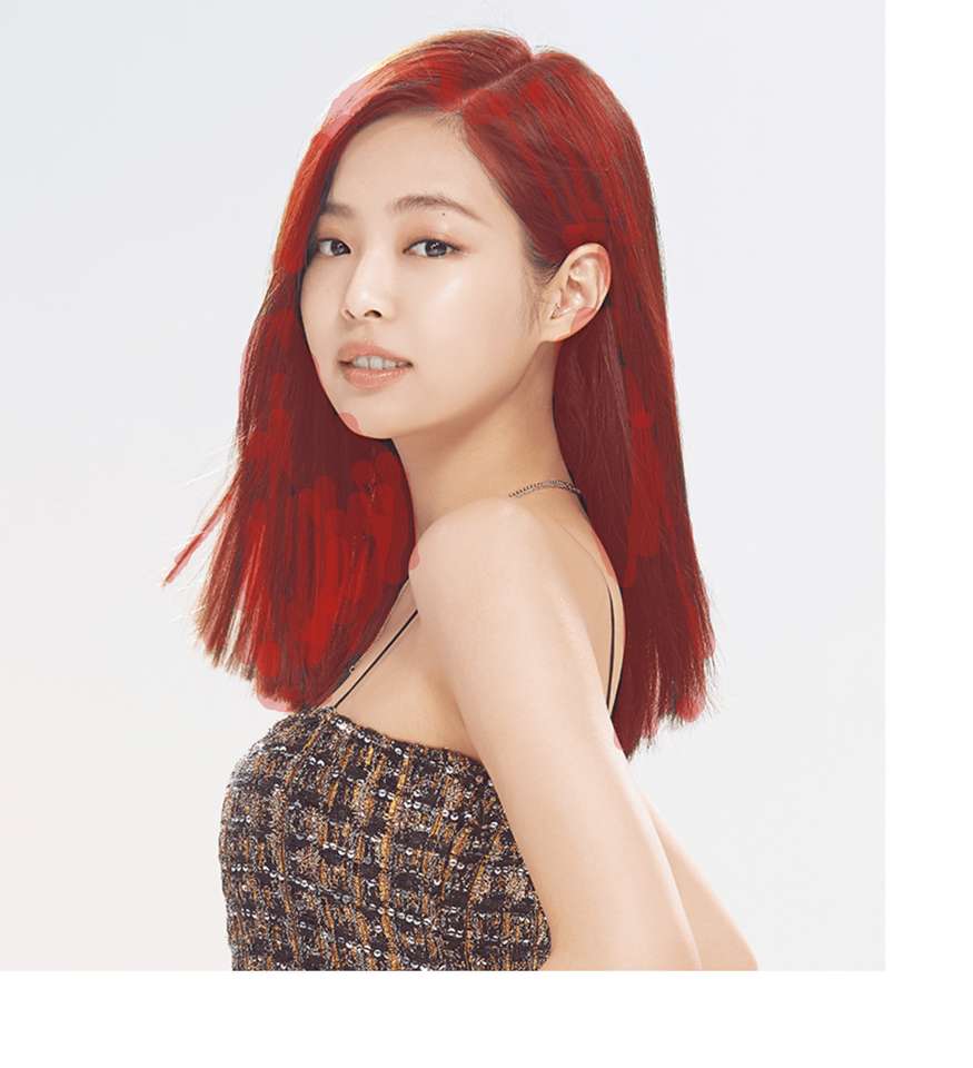 Jennie z rudymi włosami puzzle online