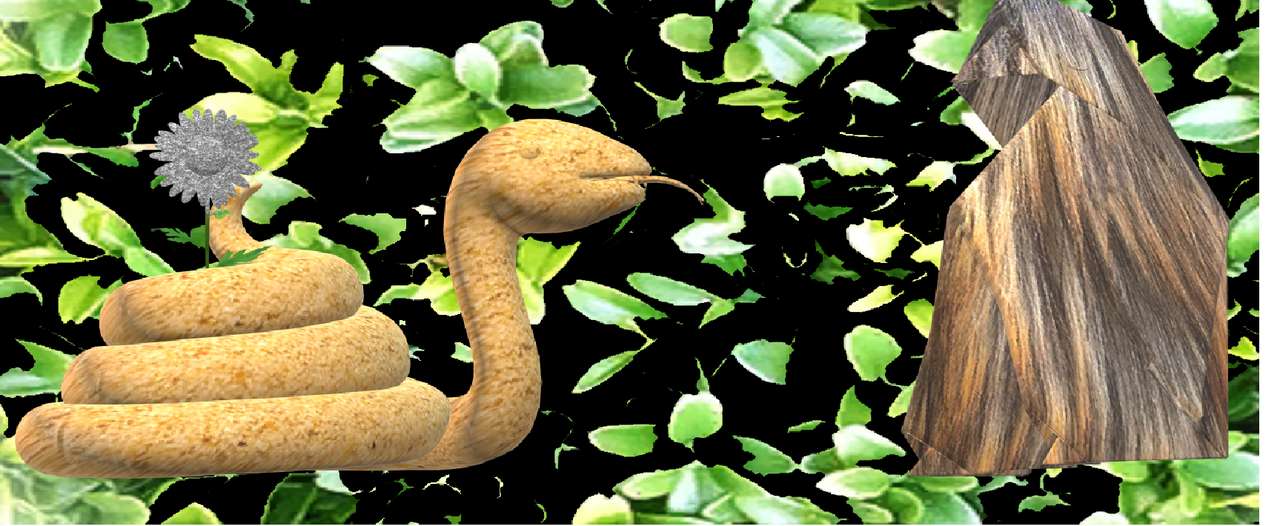 wąż z kwiatem puzzle online