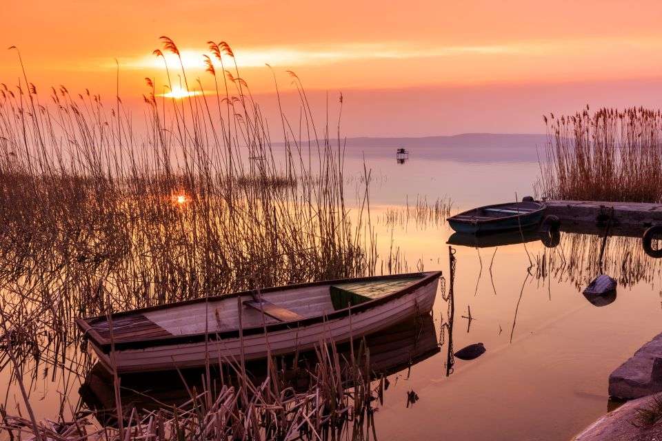 Łodzie na jeziorze Balaton na Węgrzech puzzle online