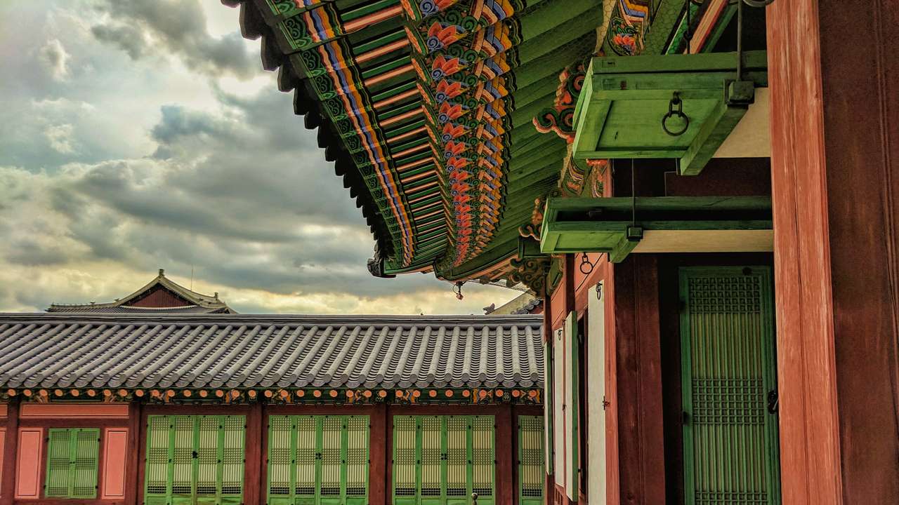 Koreański tradycyjny pałac puzzle online