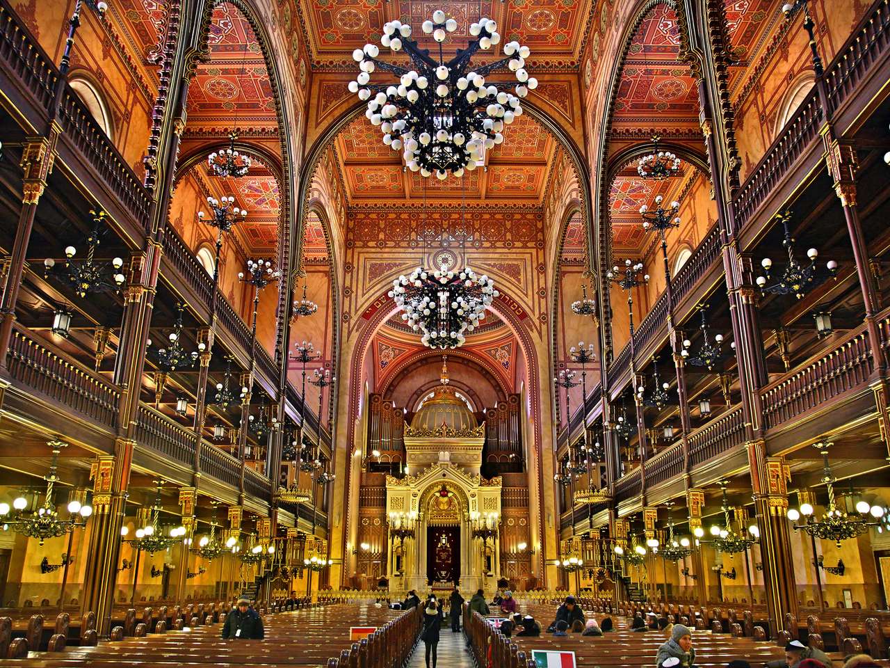 Budapeszt Synagoga Wnętrze Węgry puzzle online