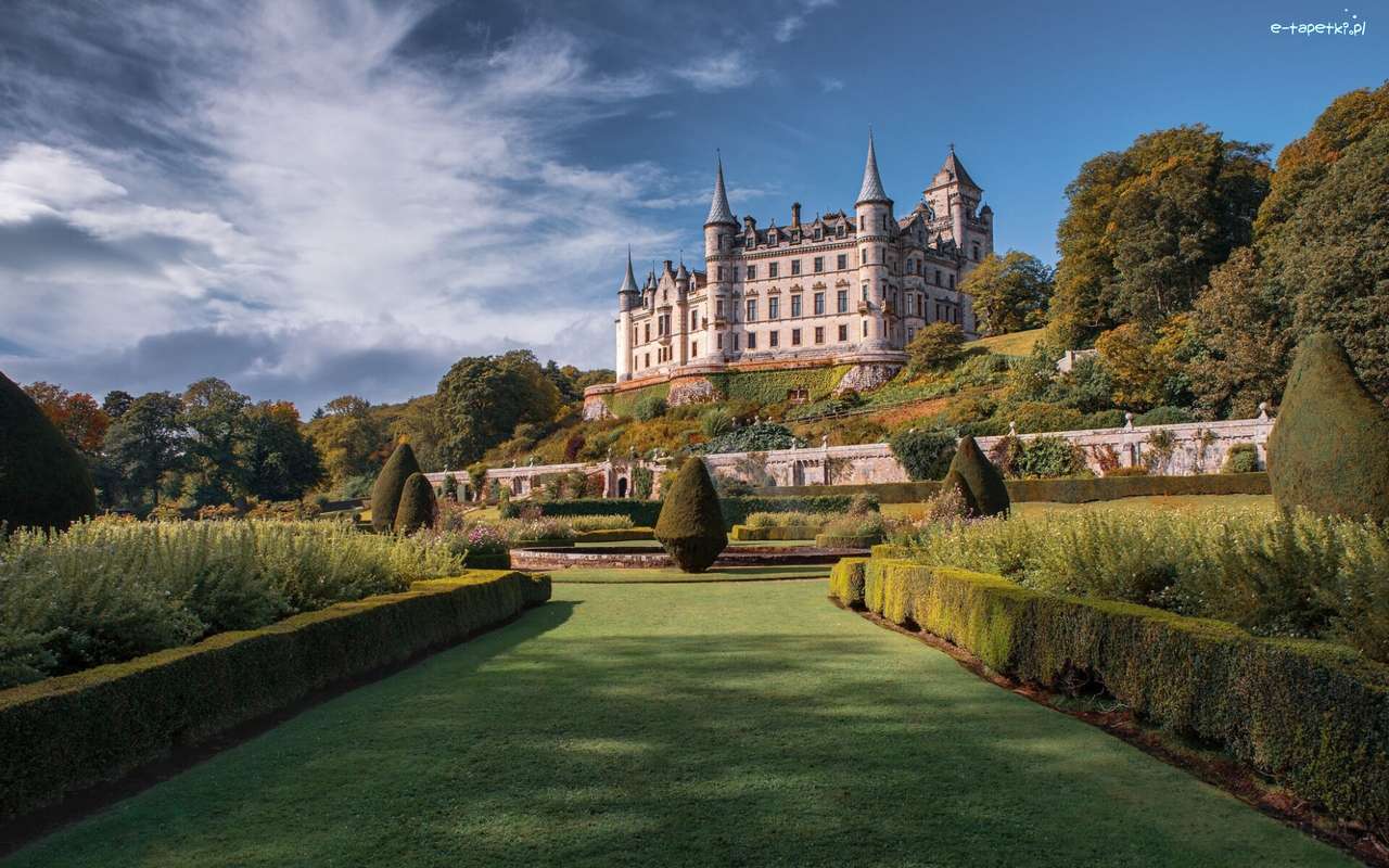 Zamek Dunrobin- Szkocja puzzle online
