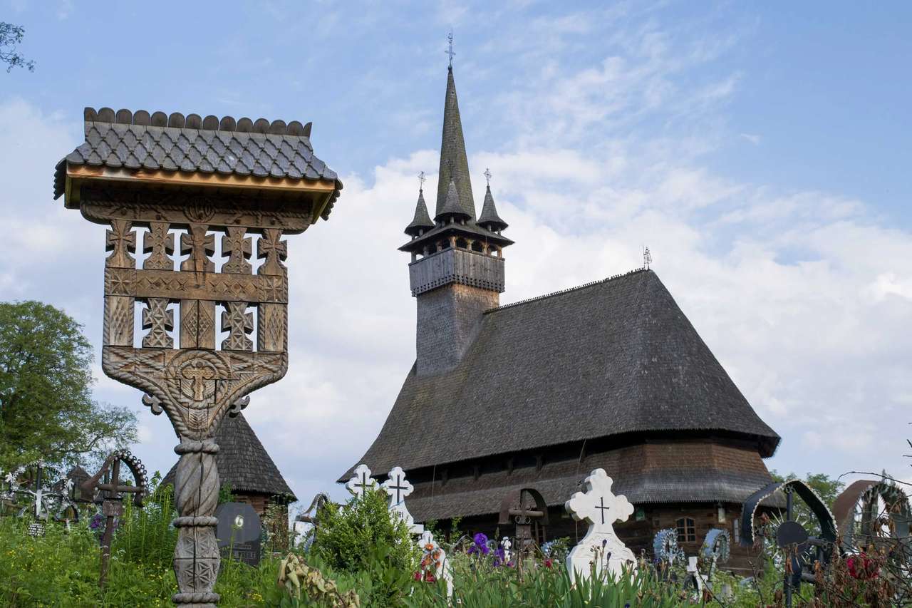 Drewniany kościół w Maramures w Rumunii puzzle online
