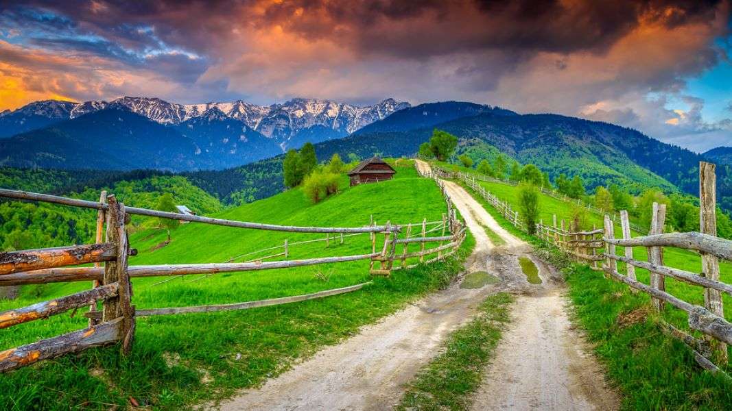Krajobraz Transylwanii w Rumunii puzzle online