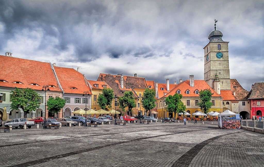 Cidade de Sibiu na Romênia quebra-cabeça