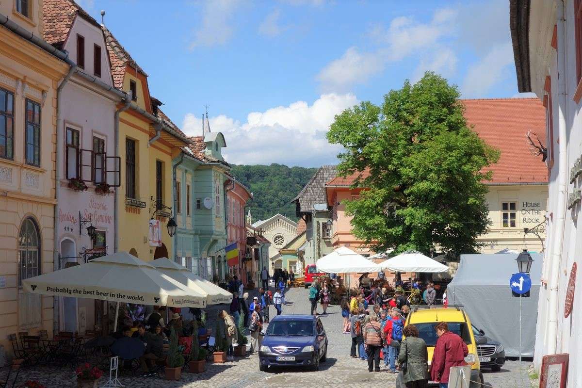 Πόλη Sighisoara στη Ρουμανία παζλ