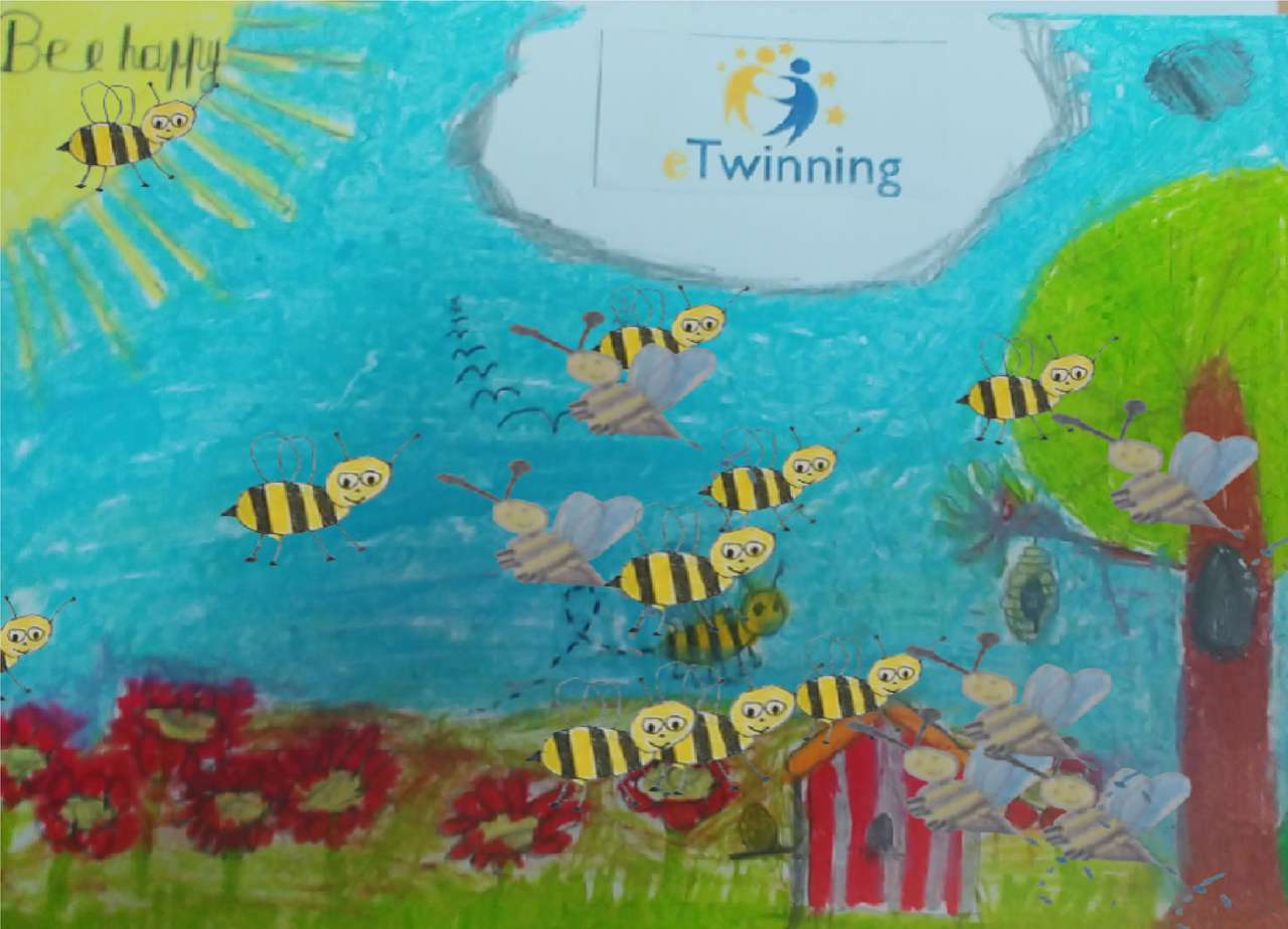 Bee Happy projekt e-Twinning puzzle online