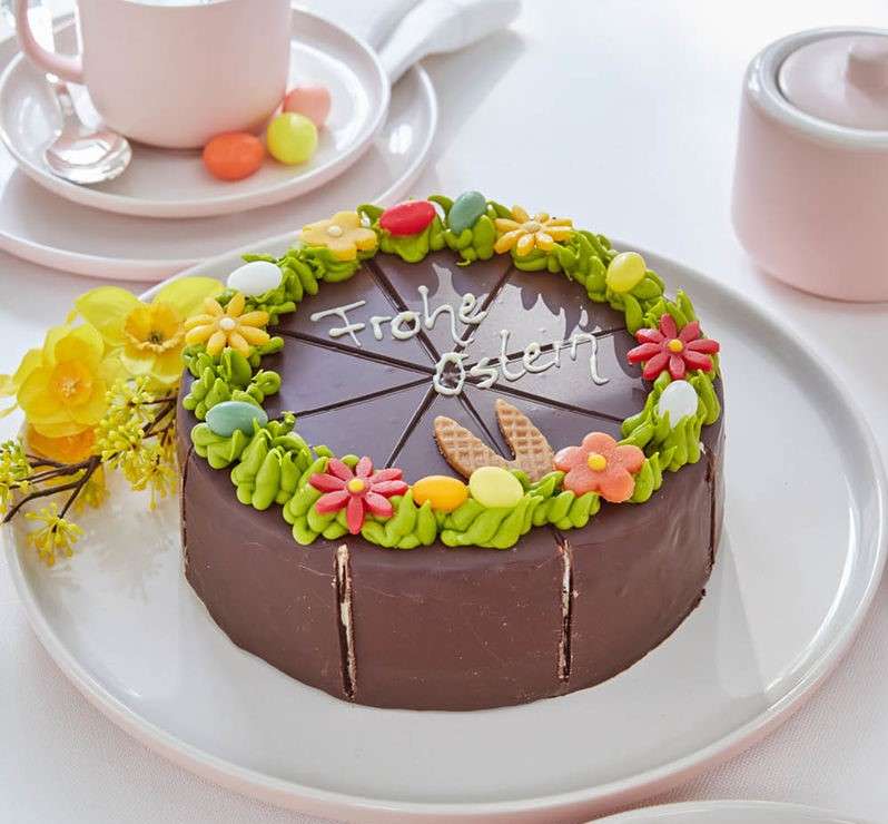 Wielkanocny tort wielkanocny Wesołych Świąt puzzle online