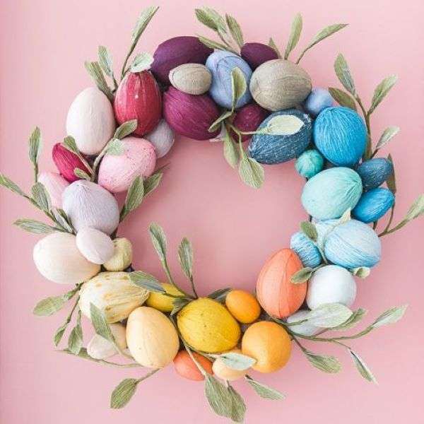 Wielkanocny Osterkranz na ścianie puzzle online