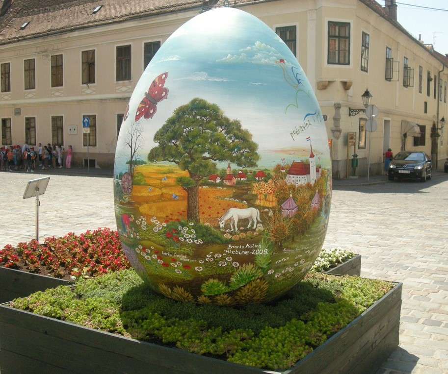 Wielkanoc Duże malowane pisanki w Chorwacji puzzle online