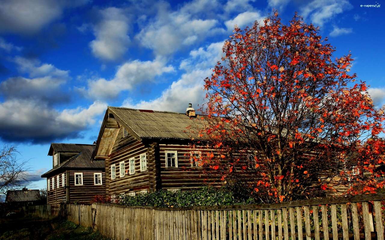 drewniany stary dom na wsi puzzle online