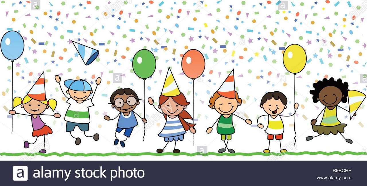 Діти святкують день народження головоломка