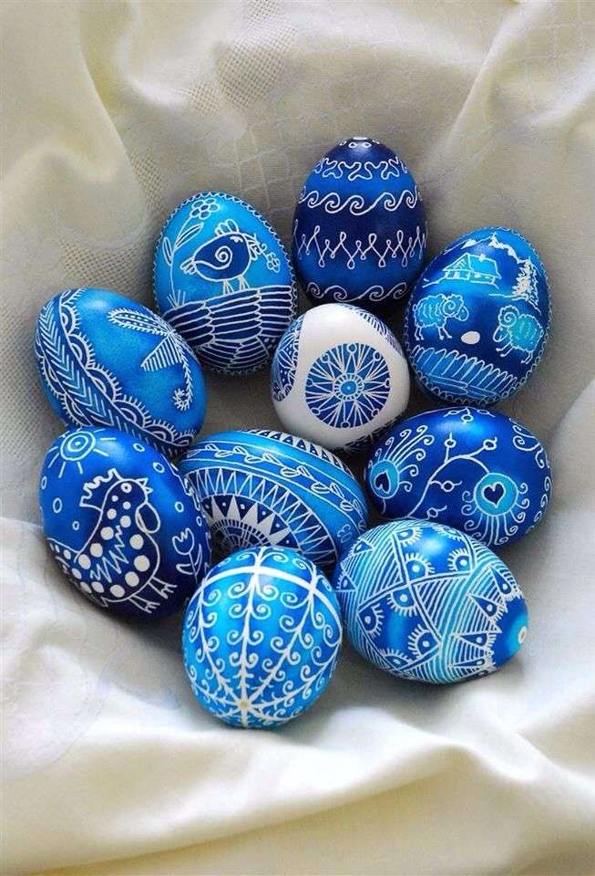 blå ägg pussel
