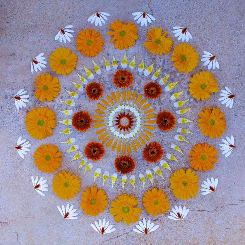 Mandala z naturą puzzle online