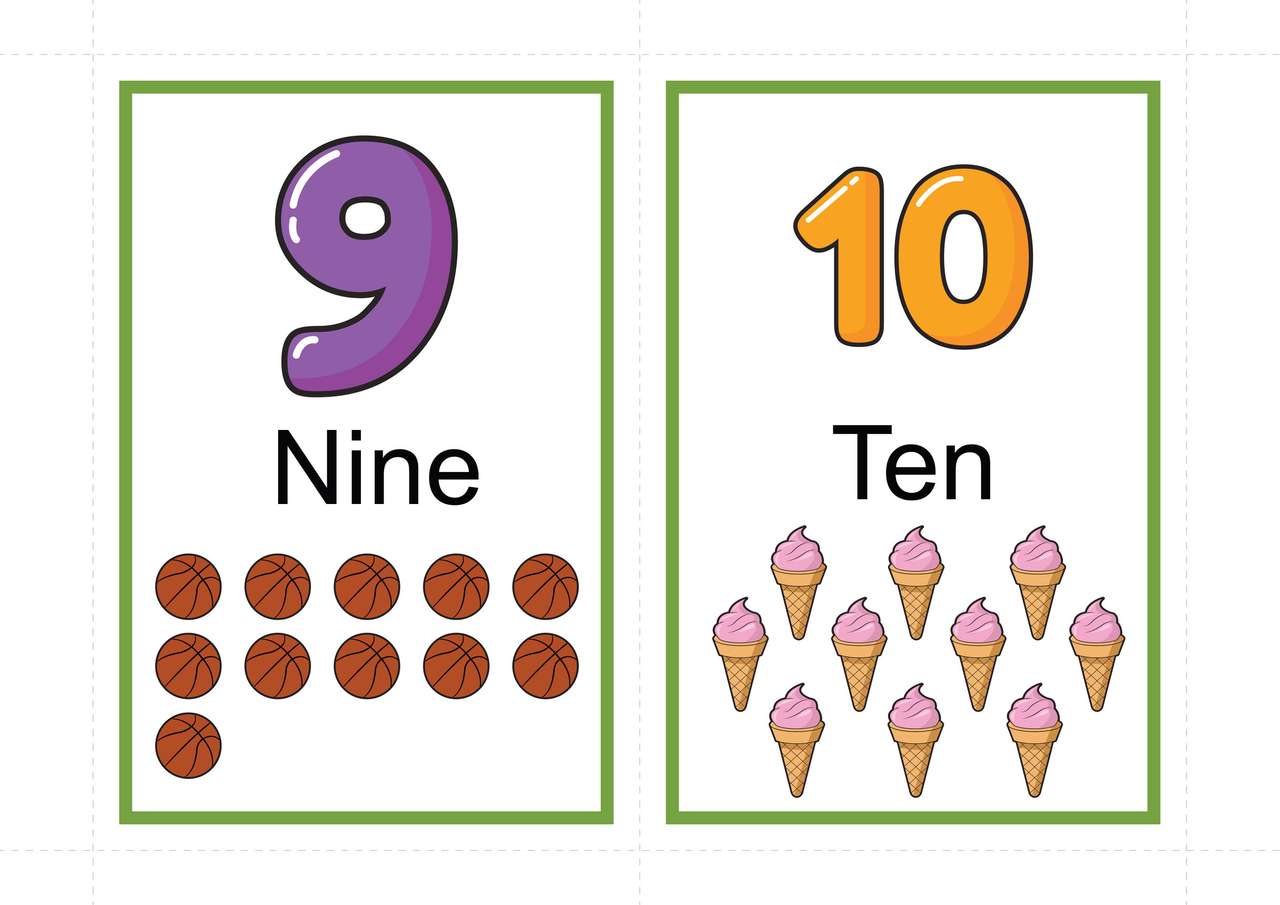 Naucz się liczyć 9 i 10 puzzle online