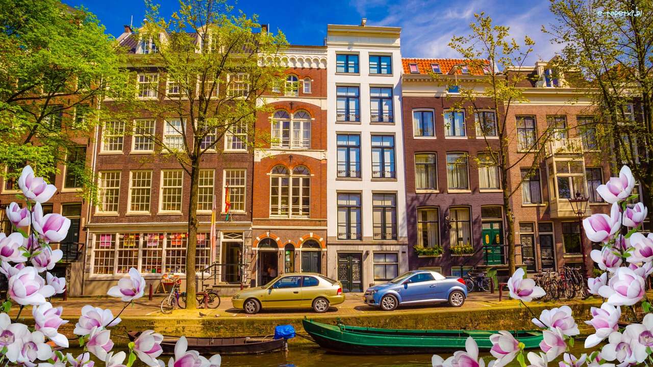 amsterdam- kanał, ulica puzzle online