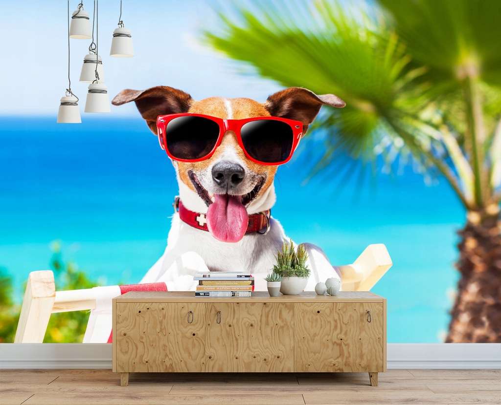Pies na wakacjach puzzle online