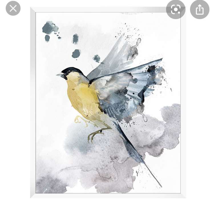 Ptak na białym tle- obraz puzzle online