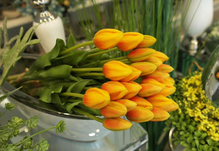 pomarańczowe tulipany puzzle online