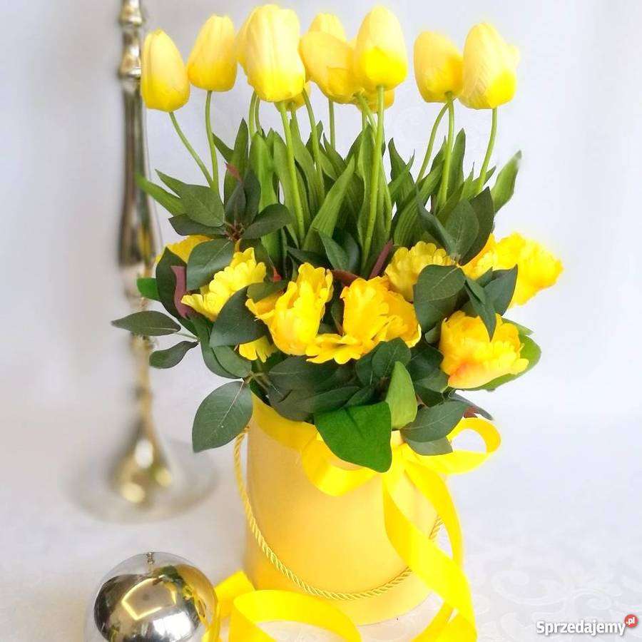 żółte tulipany puzzle online
