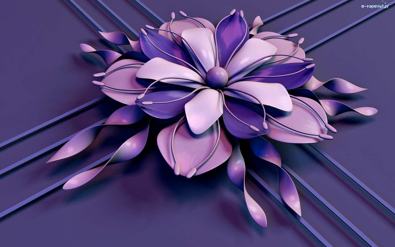 grafika komputerowa- kwiat puzzle online