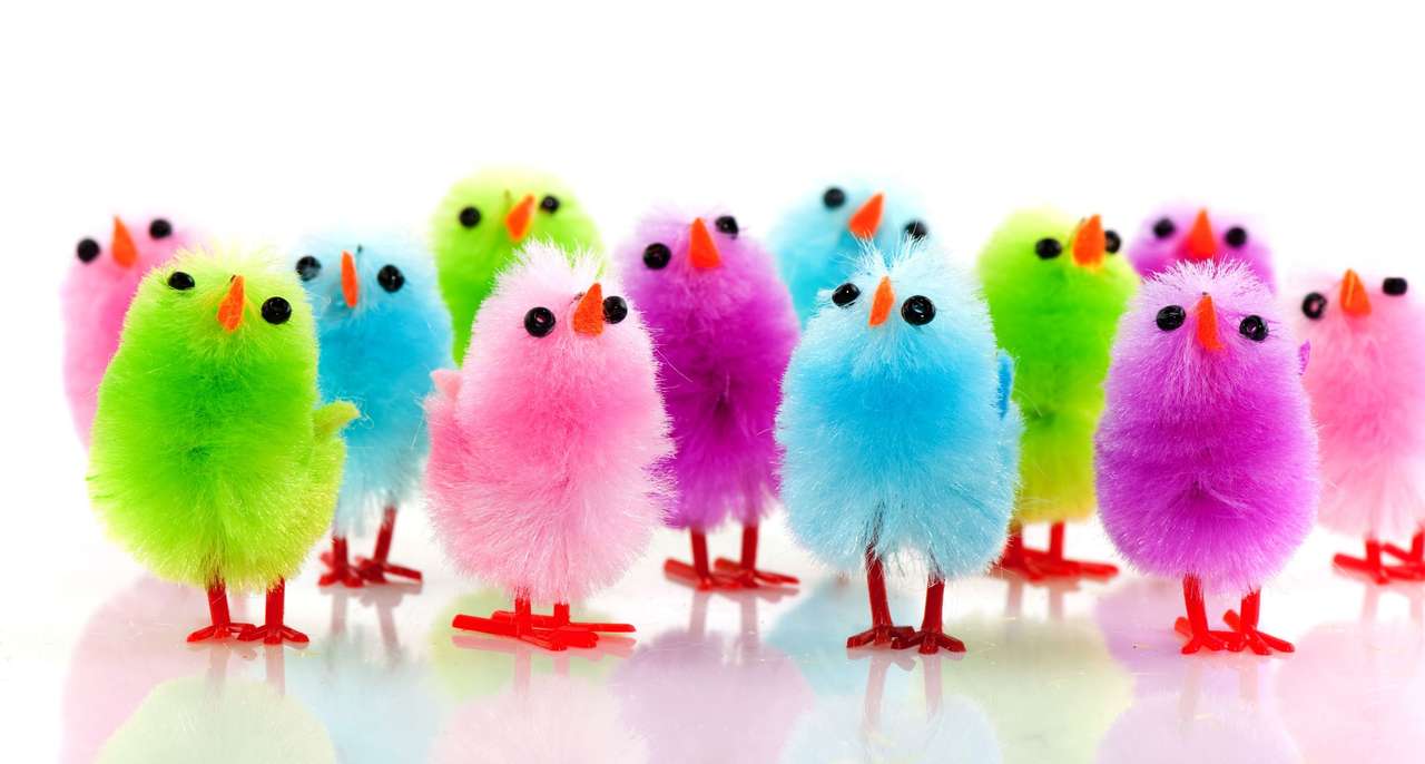 Kolorowe kurczaczki puzzle online