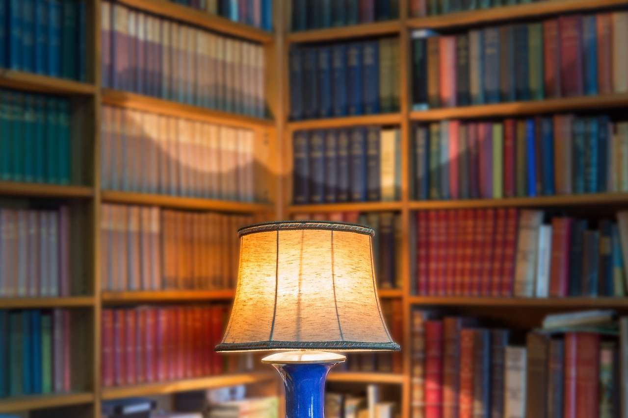Lampa do czytania w bibliotece puzzle online