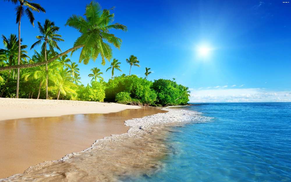 plaża w słoneczny dzień puzzle online