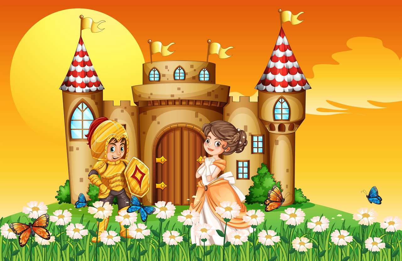 Rycerz i księżniczka puzzle online