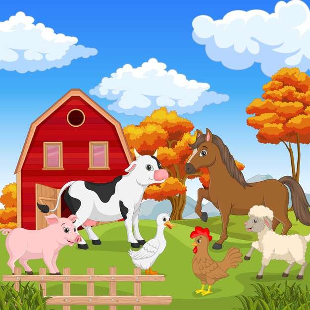 zwierzęta na wsi puzzle online