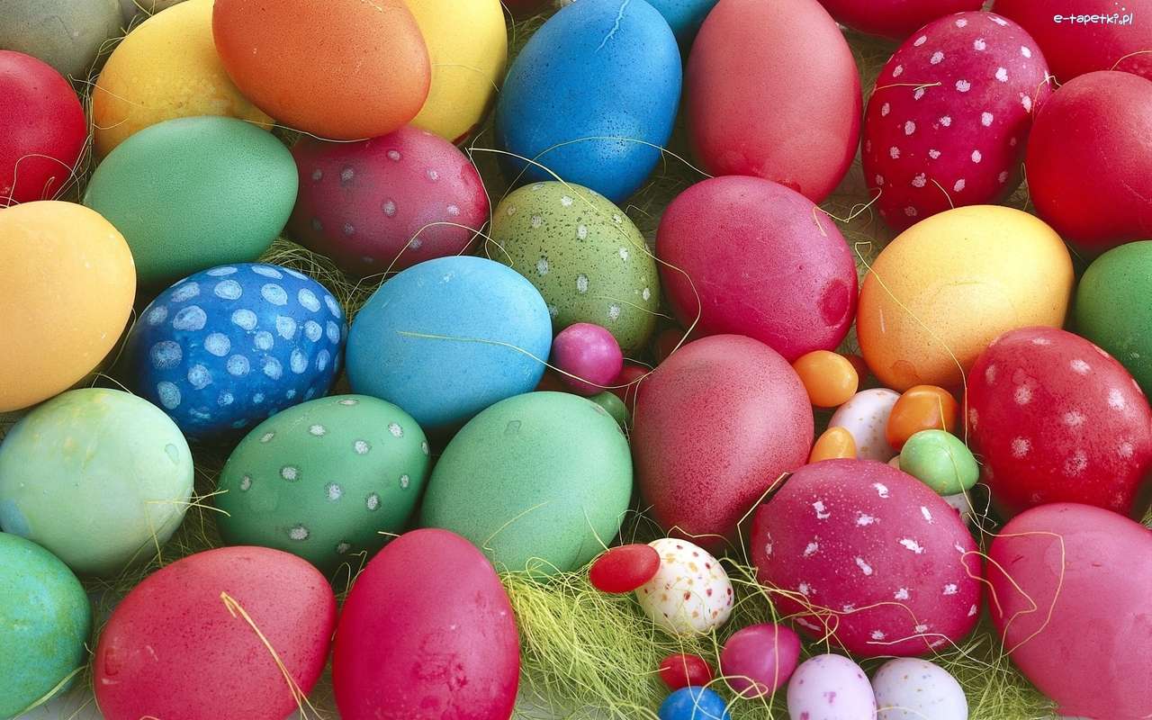 Kolorowe jajka puzzle online