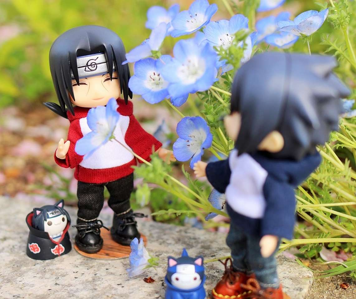 Itachi i Sasuke na wiosnę puzzle online