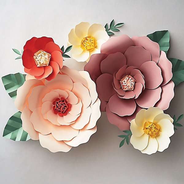 kwiaty z papieru puzzle online