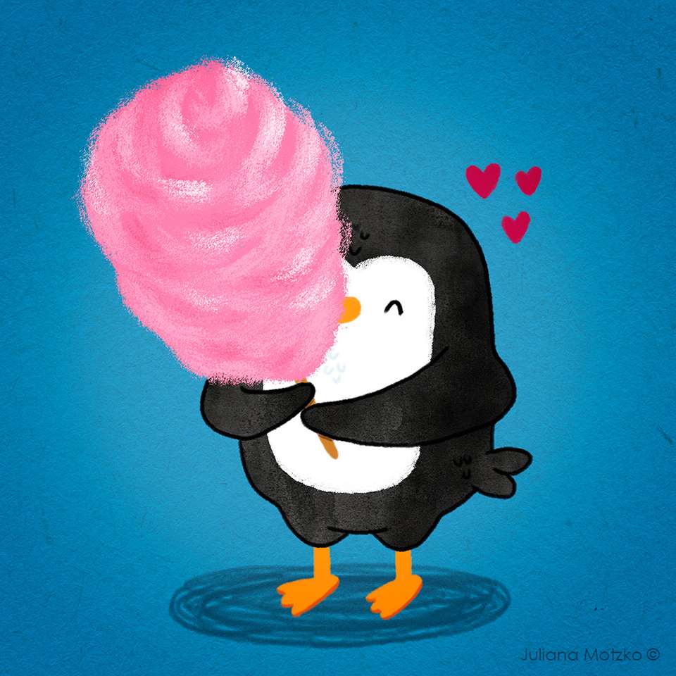 Bawełniana cukierki Penguina puzzle online