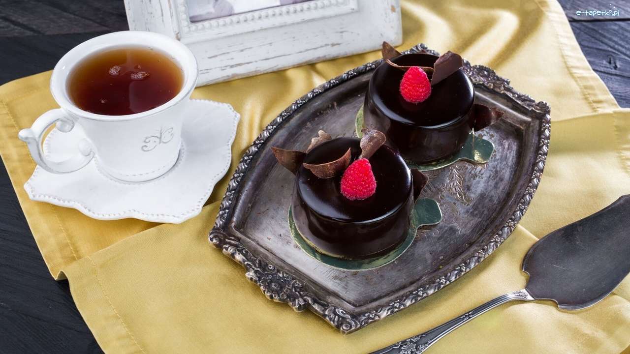 czekoladowe ciastka do herbaty puzzle online