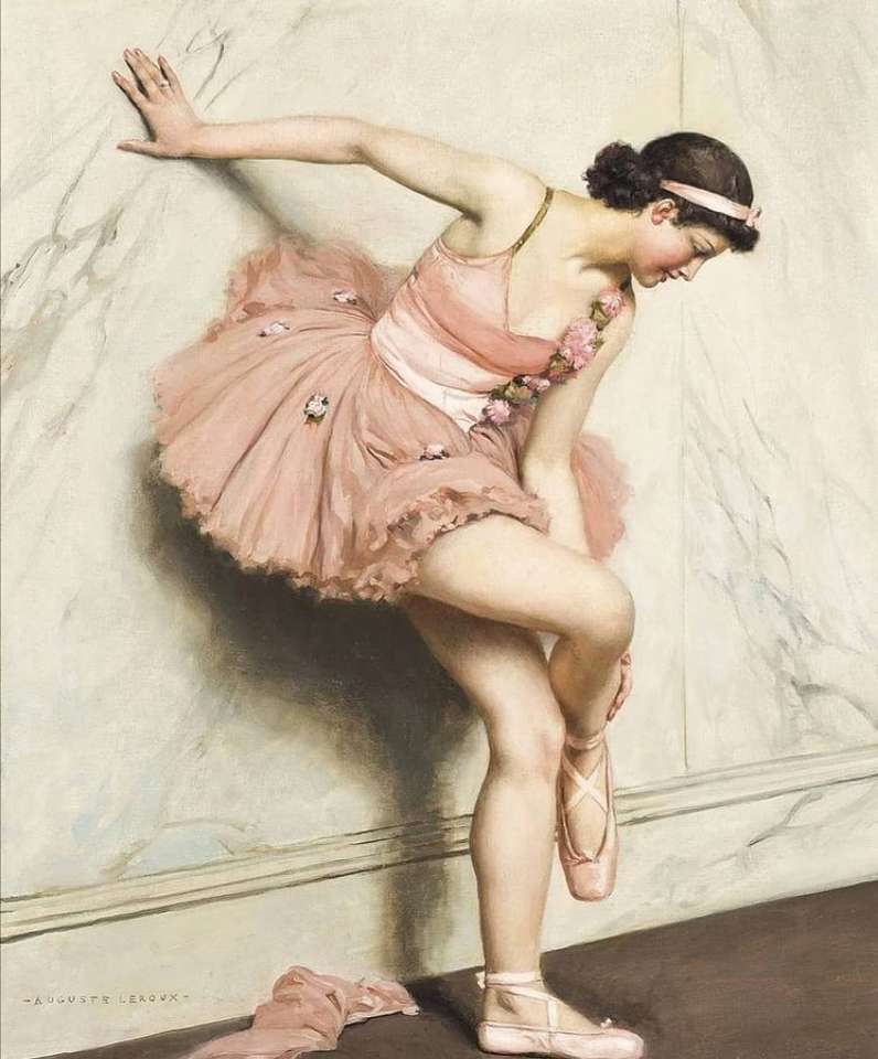 Ballerina z najnowszymi przygotowaniami puzzle online