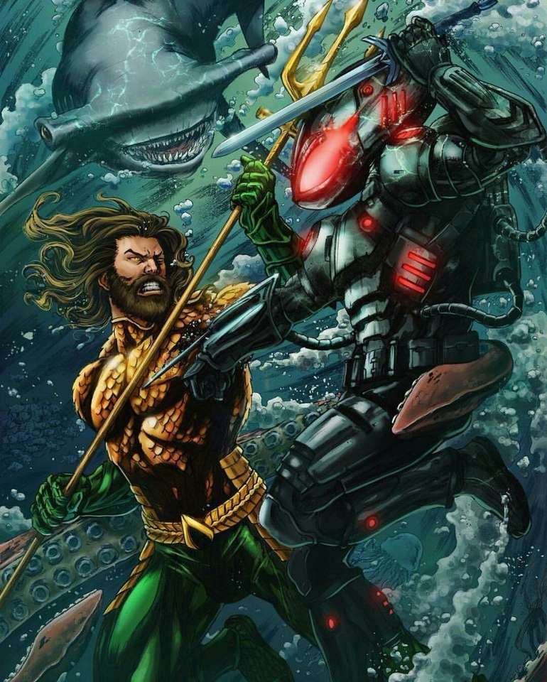 Aquamann i Mantaraya. puzzle online