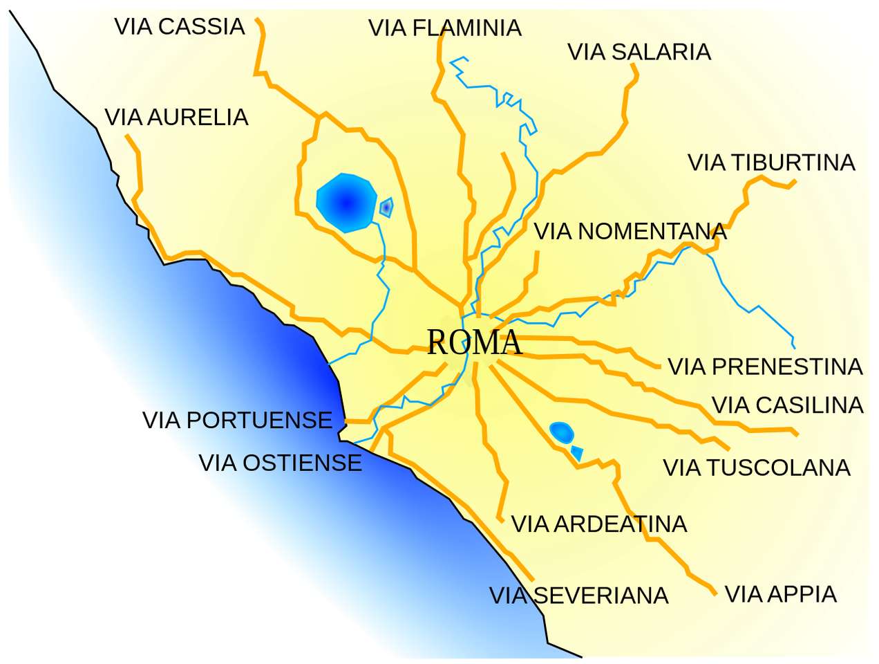 Karta över Rom pussel