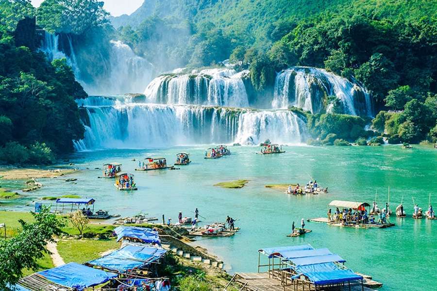 Ban Gioc- wodospad w Wietnamie puzzle online