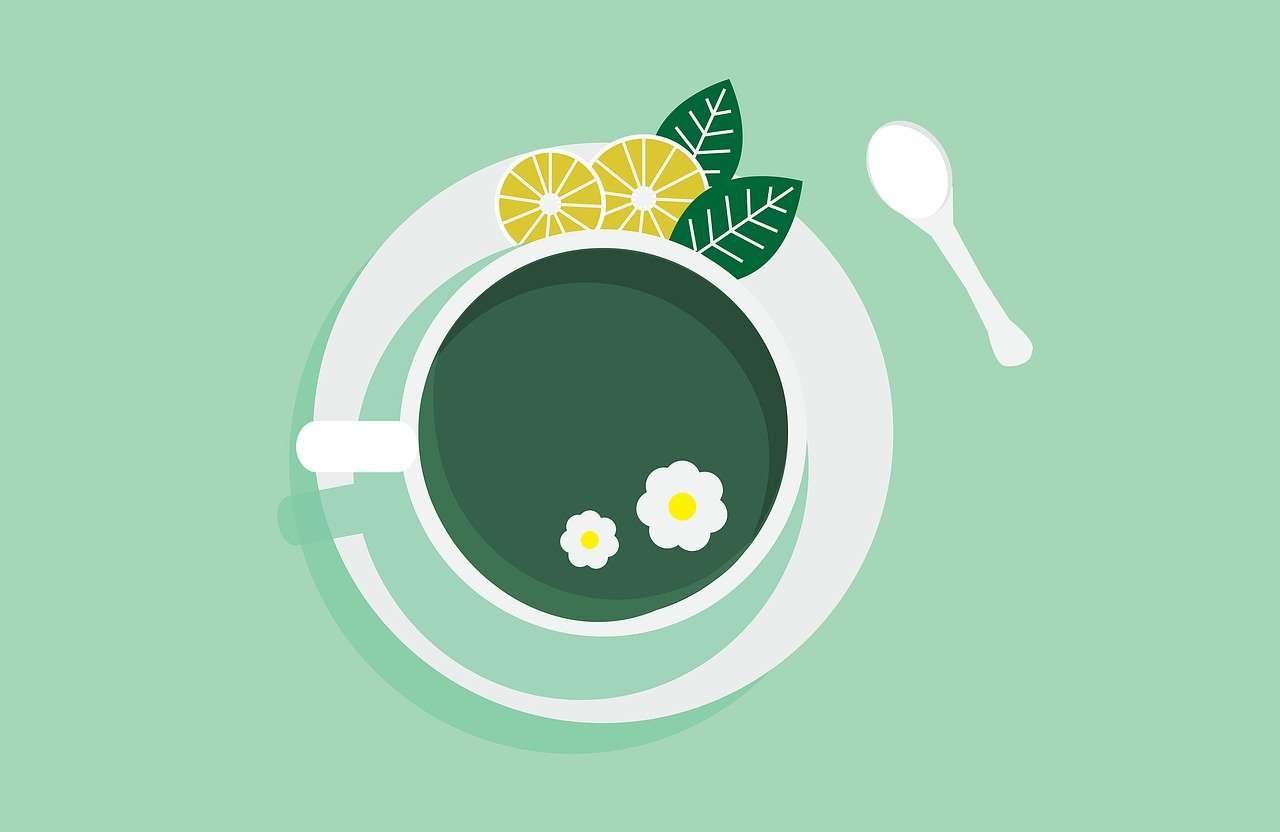 Zielona herbata- prosta układanka puzzle online