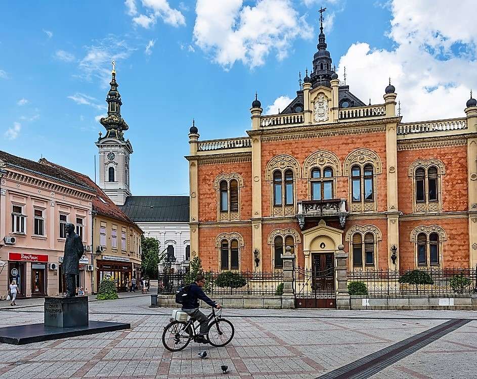 Novi Sad Miasto w Pałacu Serbii Biskupa puzzle online