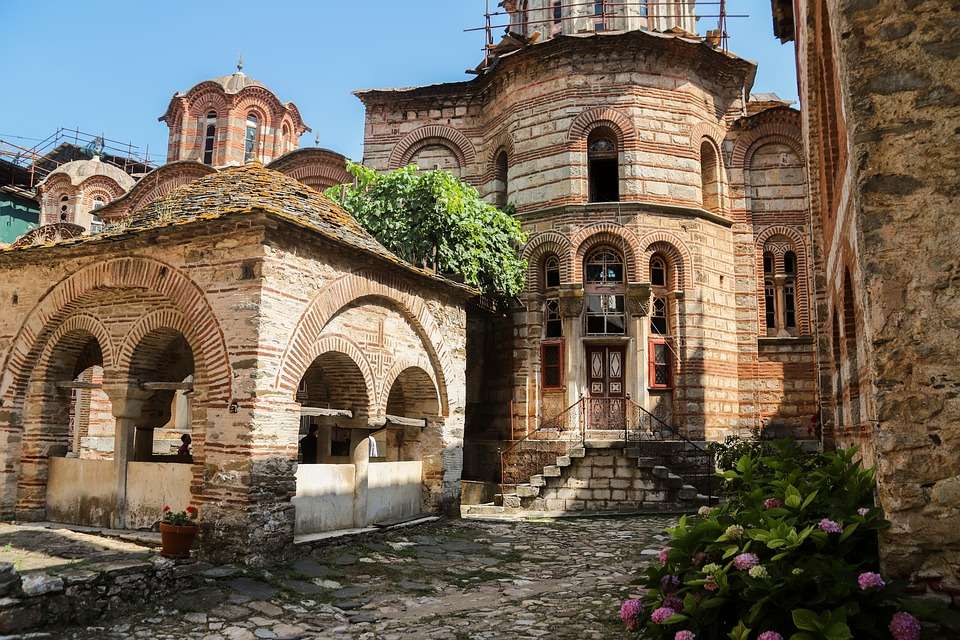 Klasztor Hilandar w Serbii puzzle online