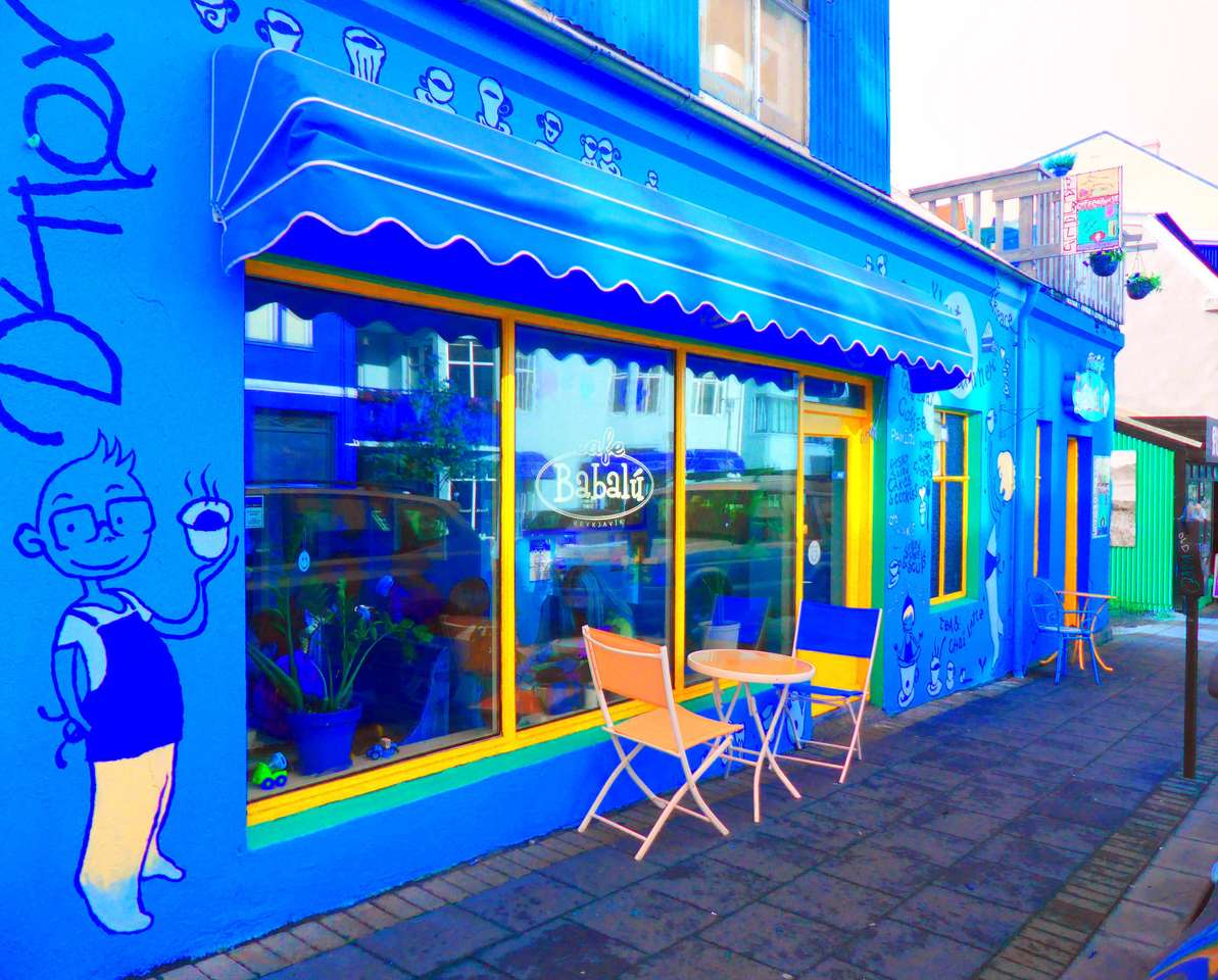 Cafe Babalu Reykjavik II niebieski puzzle online