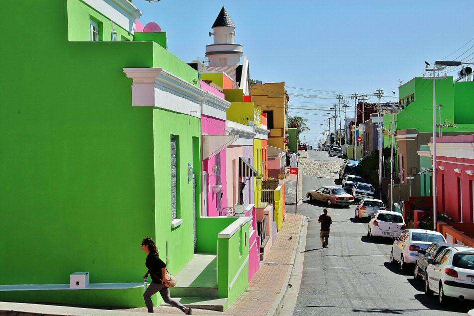 Kolorowa dzielnica Bo-Kaap w Kapsztadzie puzzle online