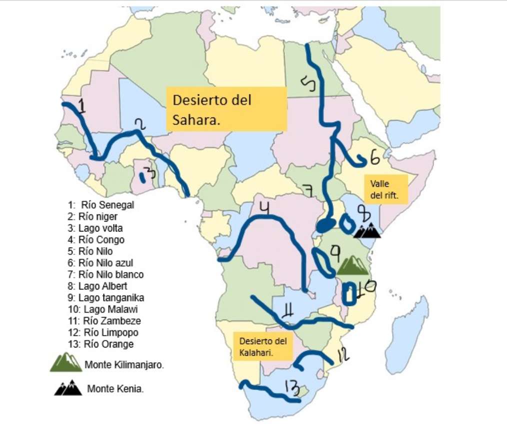 Afryka i jego zmienne. puzzle online