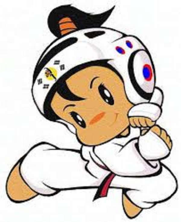 Dziewczyna Taekwondo. puzzle online
