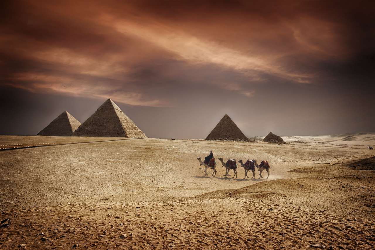 Wielbłądy i piramidy puzzle online