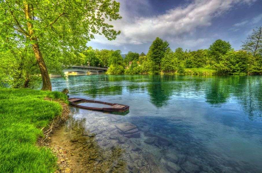 Rzeka Bihac Una w Bośni-Hercegowinie puzzle online
